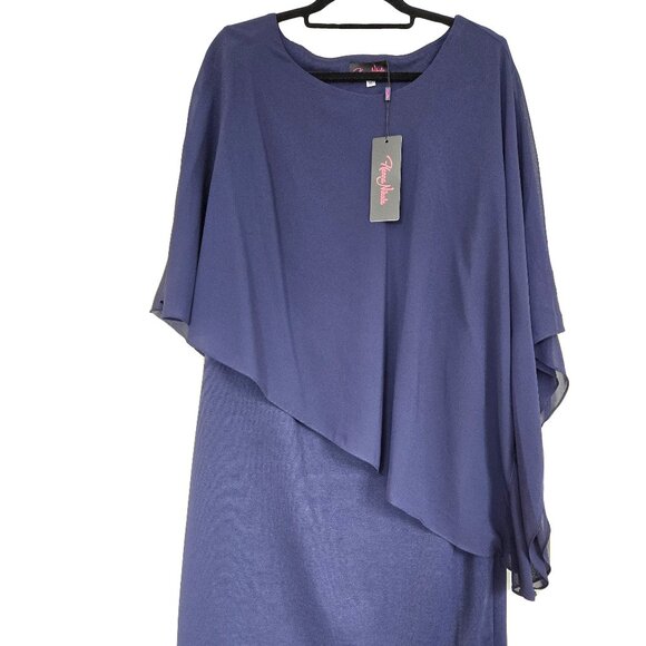 NWT HANNA NIKOLE Navy Blue Dress 16 - Picture 1 of 5